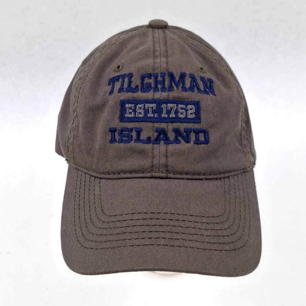 Tilghman Island Hat Cap Strap Back One Size Brown Twill Embroidered Mens